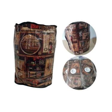 Imagem de Vestido Impermeável Protetor Para Botijão De Gás Cozinha Marrom - Desi