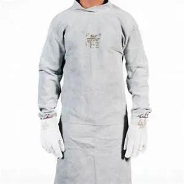 Imagem de Avental Tipo Barbeiro Raspa Couro Soldador + Luva Raspa Punho7 CA - Ar