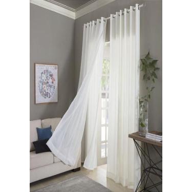 Imagem de Cortina Voil Santorini 250x300 cm Adomes Bege
