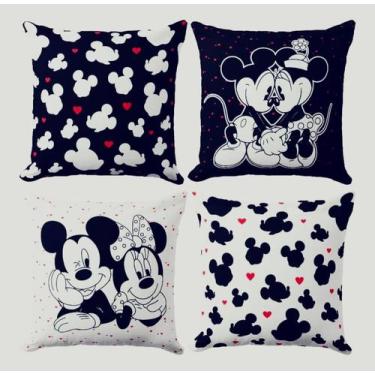 Imagem de Kit 4 Capas Decorativas Personalizadas Luxo Casa Minnie Mouse - Gabi F