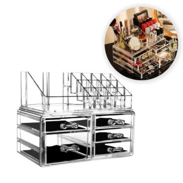 Imagem de Organizador Porta Maquiagens com 5 ou 6 Gavetas em Acrílico Esmaltes J