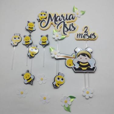 Imagem de Topo de Bolo Abelhinha Baby personalizado - miwl art
