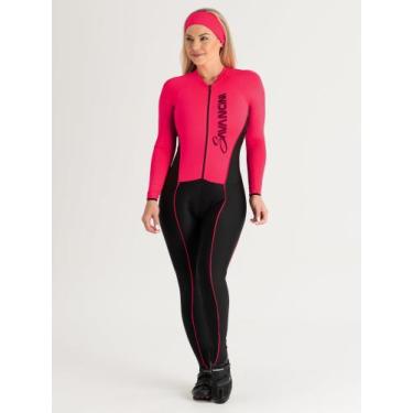 Imagem de Macacão De Ciclismo Feminino Rosa Neon Savancini Fun (1502), XPP
