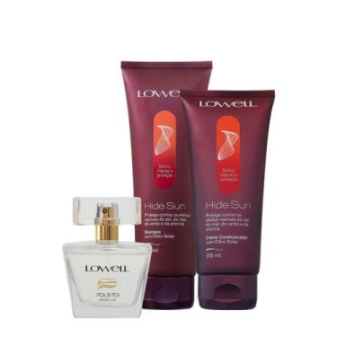 Imagem de Kit Lowell Hide Sun Proteção Solar Shampoo Condicionador e Pour Toi Pa