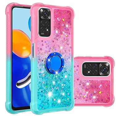 Imagem de Monwutong Capa de telefone para Xiaomi Redmi Note 11S/11 4G, TPU Brilhante com Efeito Areia Movediça e Proteção Antiqueda