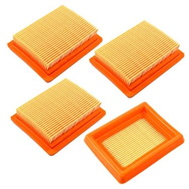 Imagem de HQRP Pacote com 4 filtros de ar compatíveis com Stihl 4134 141 0300/4134-141-0300 serve para STIHL FS120 FS200 FS250 FS300 FS350 FS400 FS450 BT120 BT120C FR350 FR350 FR350 450 HTT Cortador de escova
