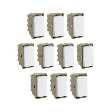Imagem de Kit 10 Mod Interruptor Intermediário Branc ZeffiaPial 680152 - Pial Le