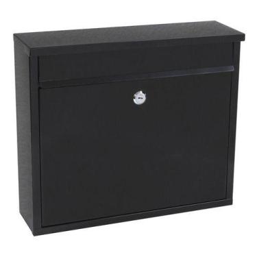 Imagem de Caixa De Correio Preta - Com Fechadura - 36x31x12cm Standers, Preto