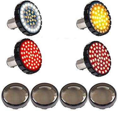 Imagem de DTR2017 1157 Frente 1157 Sinal de seta LED Traseiro, 5 cm Bullet Motorcycle Brake Running Lights Serve para Harley Street Glide, Dyna, Sportster 1200, Iron 883, Road King 1986-2020