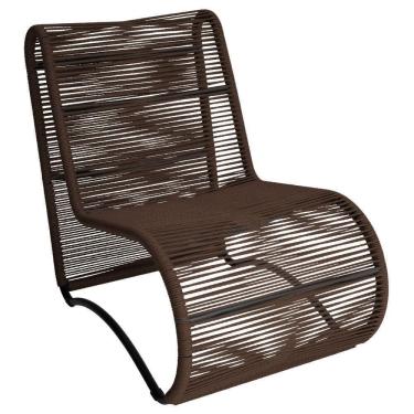 Imagem de Poltrona Para área Externa Portugal Em Alumínio E Cordão Tabaco