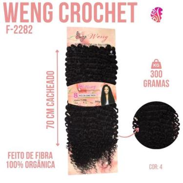 Imagem de Cabelo Cacheado Afro 100 % Organico Weng Para Crochet Braids - Leve - 