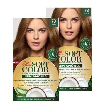 Imagem de Tintura Soft Color Sem Amônia Avelã 73 Kit  Kit com duas unidades