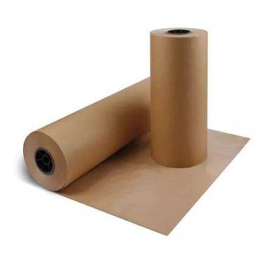 Imagem de Rolo papel pardo marrom moldes roupas grosso 80g 40cmx100m - MAMEDES