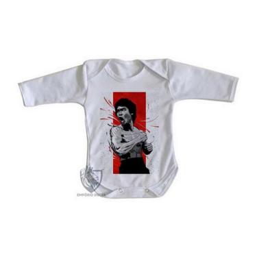 Imagem de body nenê criança roupa bebê manga longa Bruce Lee - Empório Dutra, P 