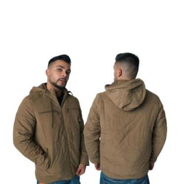 Imagem de Jaqueta Masculina Blusa Casaco Sarja Dupla Face c/Capuz - Beijamor, Ma