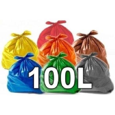 Imagem de Sacos De Lixo 100l Coloridos Reforçados 100 Un Fabricante - HIGIPACK