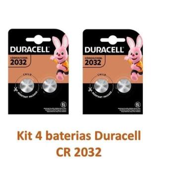 Imagem de Kit 4 Bateria CR2032 Duracell Dl2032 3v Botão Moeda Original