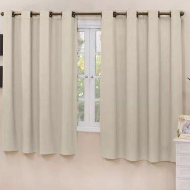 Imagem de Cortina Cozinha Corta Luz Blackout Tecido 2,00x1,30 - kaluros, palha