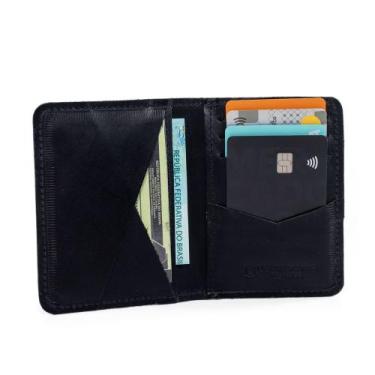 Imagem de Carteira Porta Cartão Slim Masculino em Couro Cnh Nota Cartão - Pampas
