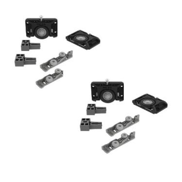 Imagem de 2 Kit Roldana Para Porta De Correr RO50 Guia Flex 1 Porta - ROMETAL