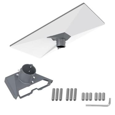 Imagem de Base adaptadora de tubo Starlink Gen 3, compatível com Starlink Standard V3 para antenas parabólicas padrão Starlink Gen 3, adaptador de montagem no teto padrão Starlink V3 para montagem em poste,