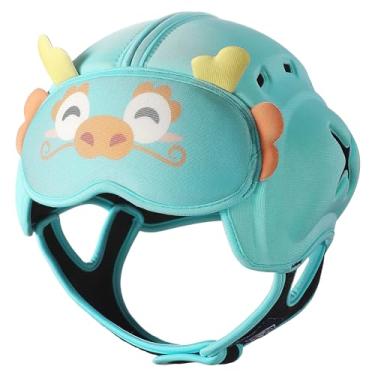 Imagem de Capacete de segurança para bebês para andar engatinhando - Capacete de bebê Mambobaby ajustável, protetor de cabeça de bebê respirável, macio, proteção de cabeça para crianças de 6 a 24 meses, dragão