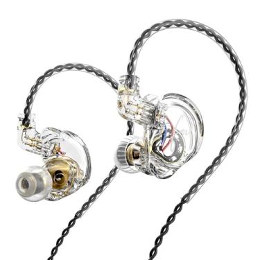 Imagem de FEDAI TRN CS4 fones de ouvido intra-auriculares, TRN IEM Dual DD HiFi Som estéreo Stage in Ear Monitor, Fones de ouvido com cancelamento de ruído, fones de ouvido para jogos para músicos, cantores,