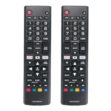 Imagem de 【Pacote com 2】 AKB75095307 Controle remoto de substituição universal - ALLIMITY - adequado para LG LED LCD TV 55LJ5500 32LJ550B 49UJ6500 65UJ6350 65UJ6580 70UJ6520 75UJ657A 45UJ657A 9LJ55 00 55UJ6050