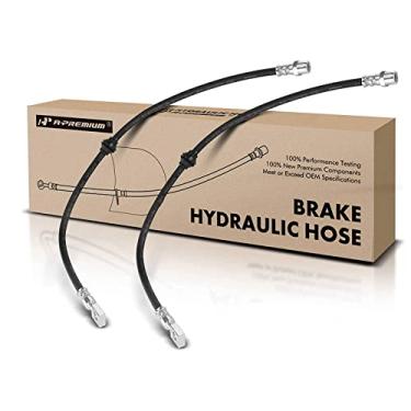 Imagem de A-Premium Mangueiras hidráulicas de freio dianteiro e passageiro compatíveis com mini modelos selecionados - Cooper 2002-2008 1.6L - Substituição # 34306794002 (pacote com 2)