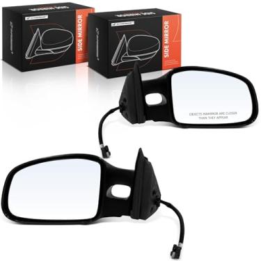 Imagem de A-Premium Par (2) espelhos retrovisores elétricos do lado do motorista e do passageiro - compatível com Pontiac Grand Prix 1997-2003 - Espelho retrovisor externo não aquecido, não dobrável, preto -