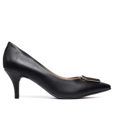 Imagem de Sapato Scarpin Feminino Vizzano com Detalhe Metalizado Preto - 34