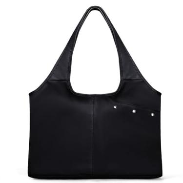 Imagem de HAWEE Bolsa tote com compartimento de guarda-chuva molhado e bolsa de ombro com zíper para laptop de 13,3 polegadas para mulheres trabalhar/compras/enfermagem, Preto, One Size, Utilitário