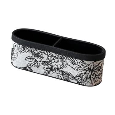 Imagem de Bothyi Suporte de Controle Remoto, Caixa de Armazenamento de Mesa, Batom, 2 Compartimentos, Organizador de Armazenamento de Mídia para Dormitório, Mesa, Preto, Tamanho real