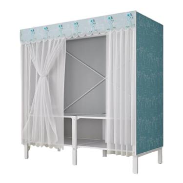 Imagem de Guarda-roupa Armário dobrável portátil para crianças, guarda-roupa com haste suspensa, empilhável, grosso, armário de armazenamento para casa, quarto armário