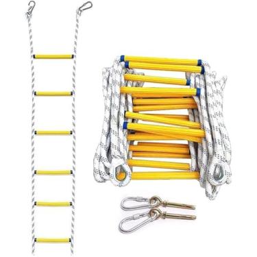 Imagem de Escada de corda, escada de segurança, escada de corda à prova de fogo 3 a 30 metros com escada de resina, 8 m