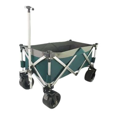 Imagem de carroça Carrinho de vagão removível com rodas, carrinho utilitário dobrável para quintal de mercearia, carrinho de praia oxford para viagem e acampamento dobrável