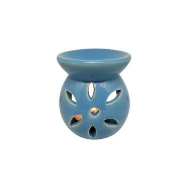 Imagem de Kit 3 Queimador Rechaud/Difusor de Cerâmica - Embaleve Comércio, Azul 