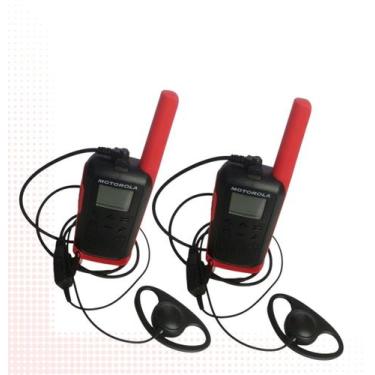 Imagem de  2 Rádios Motorola Comunicador T210BR Homologado com Fones de Ouvido