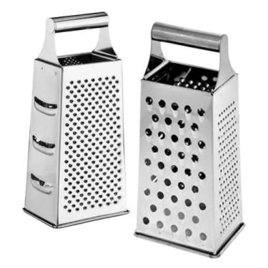 Imagem de Ralador Inox 4 Faces 21cm Inox - Gourmet Mix Prata - Legumes Queijo Fr