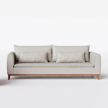 Imagem de Sofá Living Lisboa 2,30m em Chenille Bege - Home Mobily