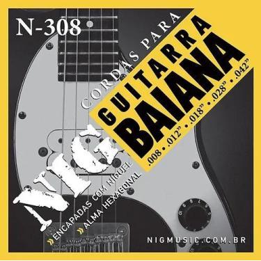 Imagem de Encordoamento para guitarra baiana 008 nig n-308