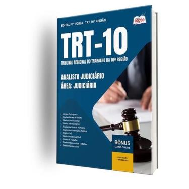 Imagem de Apostila TRT-10 2024 - Analista Judiciário - Área: Judiciária - Aposti