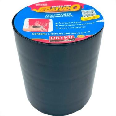 Imagem de Fita Multiuso Dryko Vedatudo Preta 10Cm X 1,5M