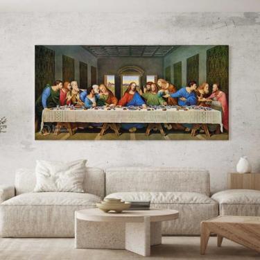 Imagem de Quadro Decorativo para Sala Quarto Hall Santa Ceia Religioso Jesus  Ho