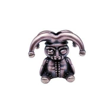 Imagem de Latão preto escuro circo fantoche palhaço EDC contas pingente suprimentos para fazer joias, personalidade diy ferramentas ao ar livre contas paracord berloque cordão acessórios feitos à mão, Medium,