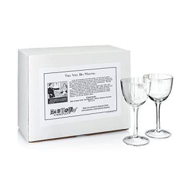 Imagem de HISTORY COMPANY Nick & Nora 1934 “Art Moderne” Crystal Cocktail Coupette 2-Piece Set (Gift Box Collection)
