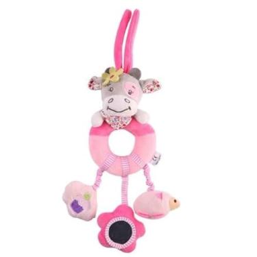 Imagem de Brinquedo de Atividades para Bebê, Brinquedo Pendente com Animais, brinqueso sensorial Vaquinha