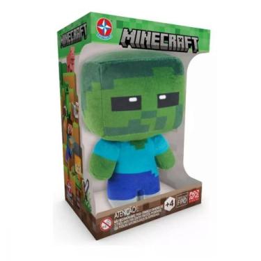 Imagem de Pelucia Zombie 16cm Minecraft - Estrela