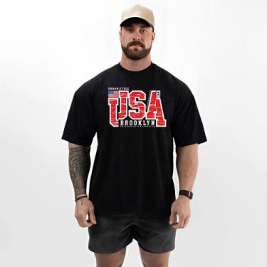 Imagem de Camiseta Masculina Over Academia Estilo Conforto Casual - Épico, Preto