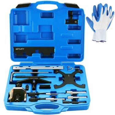 Imagem de weyleity Kit de ferramentas de sincronização do eixo de comando do motor compatível com Ford Fiesta Fusion Escape Mazda 1.4 1.6 1.8 2.0 Di/TDCi/TDDi ECOBOOST 1.6 Ti-VCT 1.5 1.6 VVT 2.3 2.5L